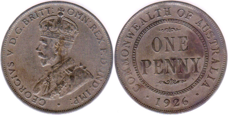 1926 Australia Penny (aVF) A001390